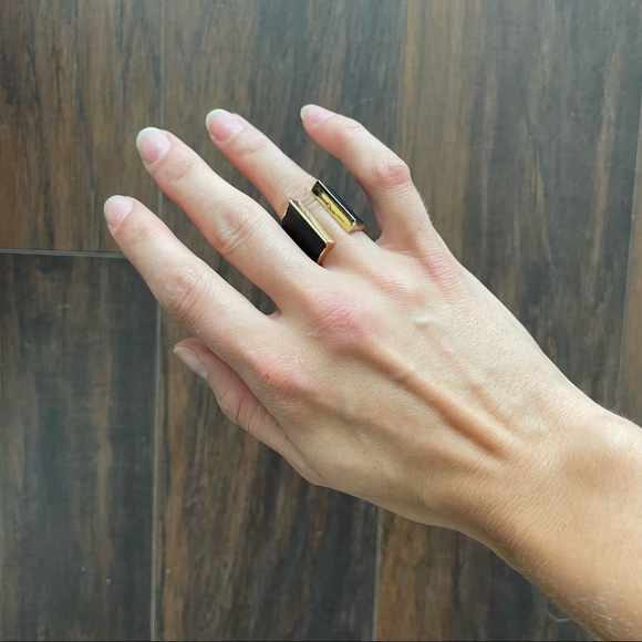Dior Gold and Black Ring - Picture 1 of 6